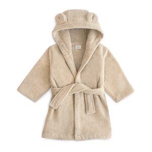 Mushie Bear Robe - Fog - age 2-4 Years